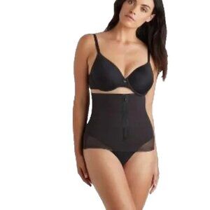 SlimShaper by Miracle Brands Women's Sheer Shaping Waist Cincher Black Size M